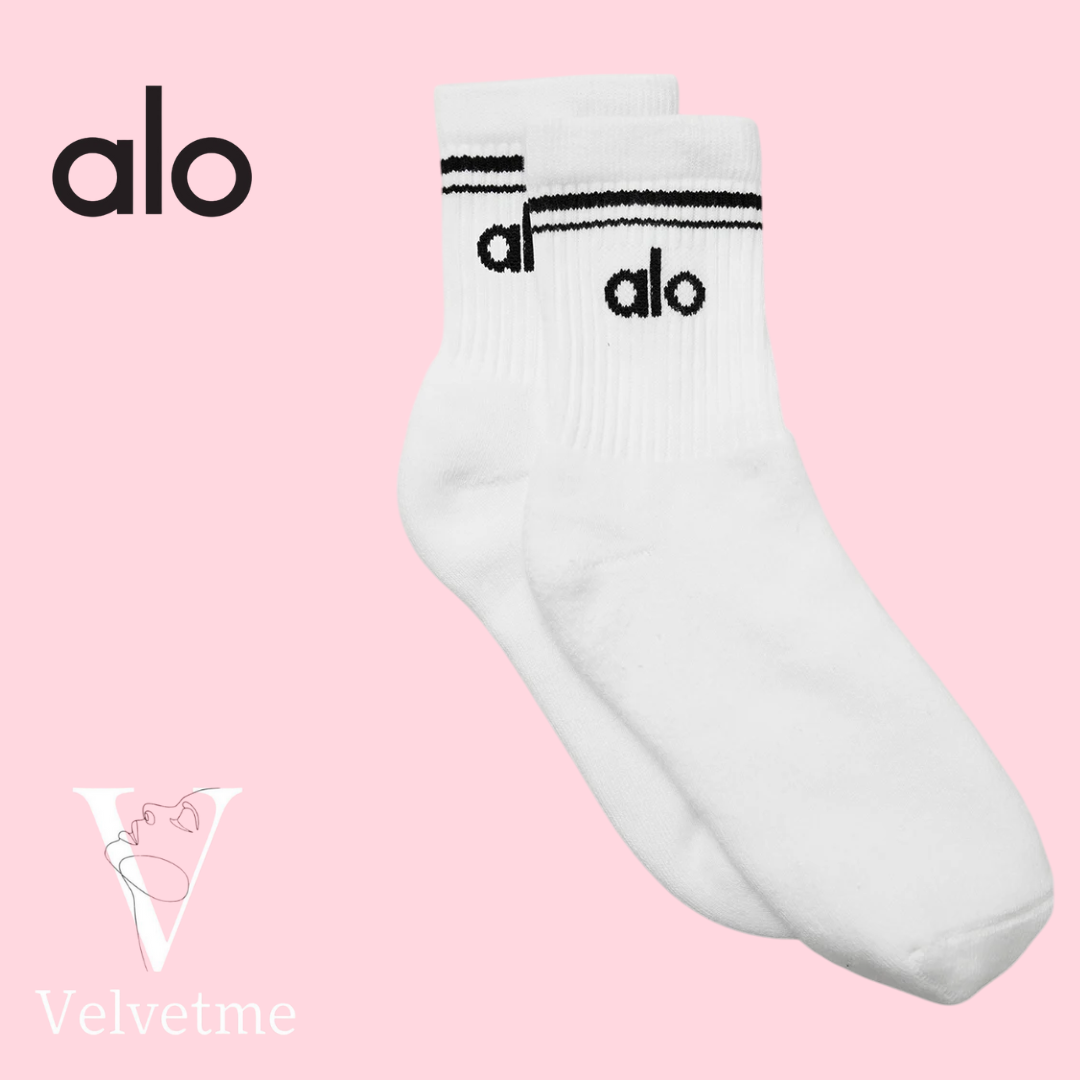 Unisex Half-Crew Throwback Sock - White